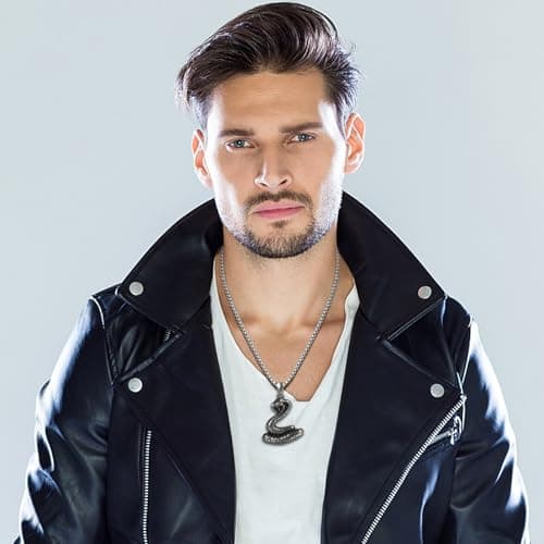 OIDEA Retro Gothic Snake Pendant Necklace: Silver Punk Jewelry for Men and Women