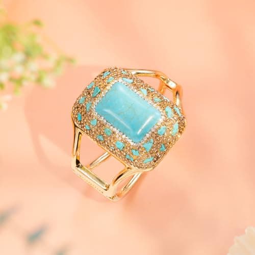 Chunky Turquoise Cuff Bracelets for Women