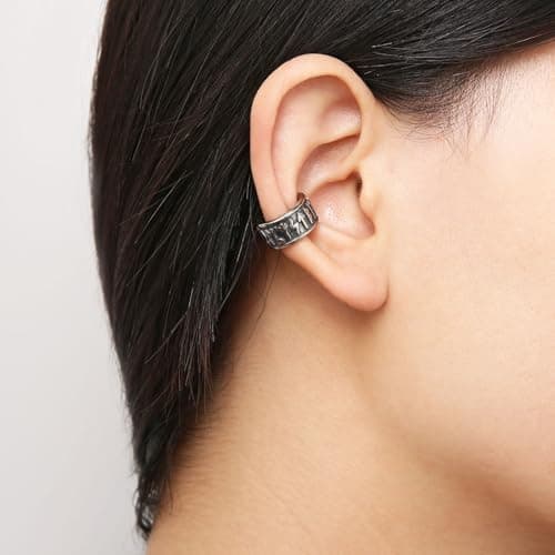 HZMAN Norse Viking Runes Ear Cuff Earrings - Retro Stainless Steel Jewelry for Men & Women