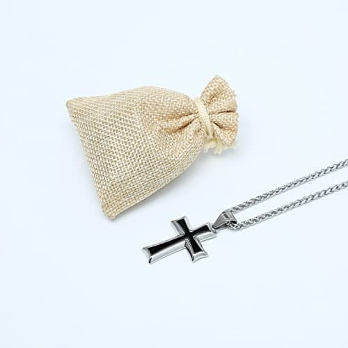 Mens Stainless Steel Cross Necklace