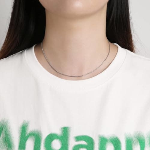 HZMAN Stainless Steel Snake Chain Necklace for Men and Women - Hip Hop Choker Necklace 16-30 - Jewelry Gift