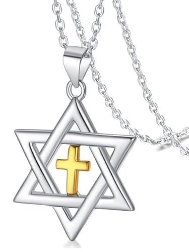 FaithHeart Sterling Silver Star of David Pendant for Women & Men