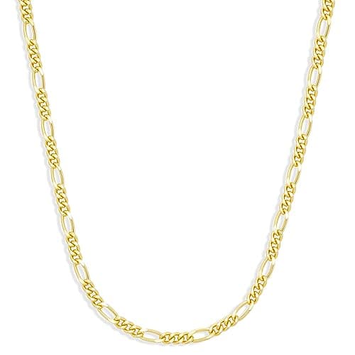 Amazon Essentials 5mm Plated Figaro Chain Necklace