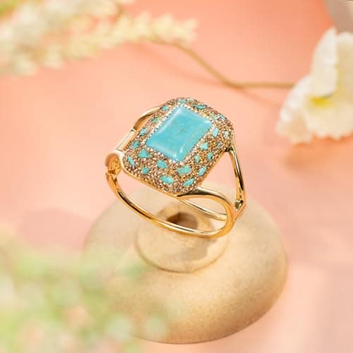 Chunky Turquoise Cuff Bracelets for Women
