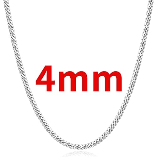 18K Gold Plated Diamond Cut Miami Cuban Link Chain for Men and Women