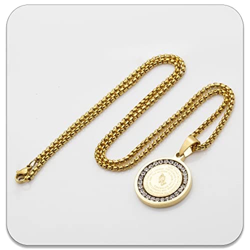 18K Gold Bible Verse Hand Pendant Necklace by PEAS