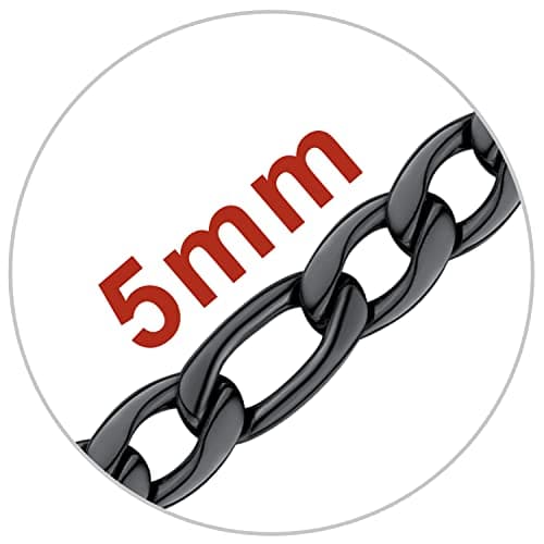 Figaro Chain Necklace - 3mm-9mm Stainless Steel, 18K Gold Plated, 16"-30"