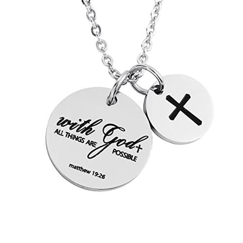 omodofo Bible Verse Confirmation Cross Pendant Necklace Gift