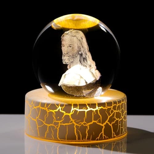 Arikyrist 3D Crystal Virgin Mary Statue, Blessed Mother for Home Decor