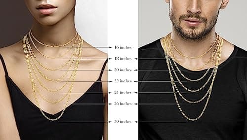 Italian made 18K Gold Over Sterling Silver 3mm Diamond-Cut Figaro Chain Necklace for Women