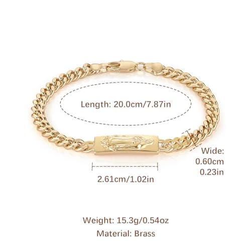 Virgin Mary Link Bracelet for Women