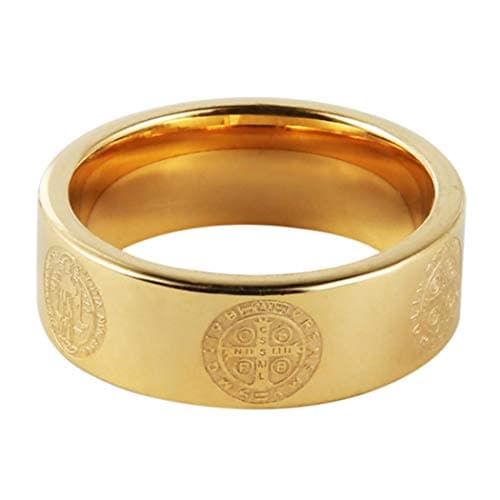 St Benedict Exorcism Ring for Men Boy