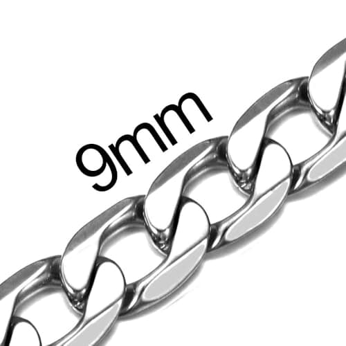 Men's Stainless Steel Cuban Link Chain Necklace, Silver/Black/Gold Plated, 4/6/9mm, 18-30 inches, Gift Jewelry