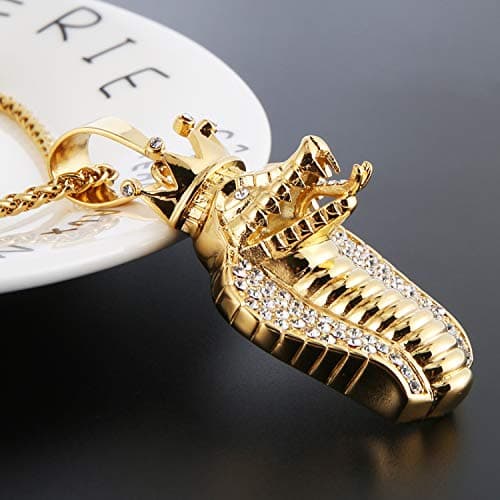 HZMAN Egypt Cobra King Pendant Necklace Hip Hop Chain