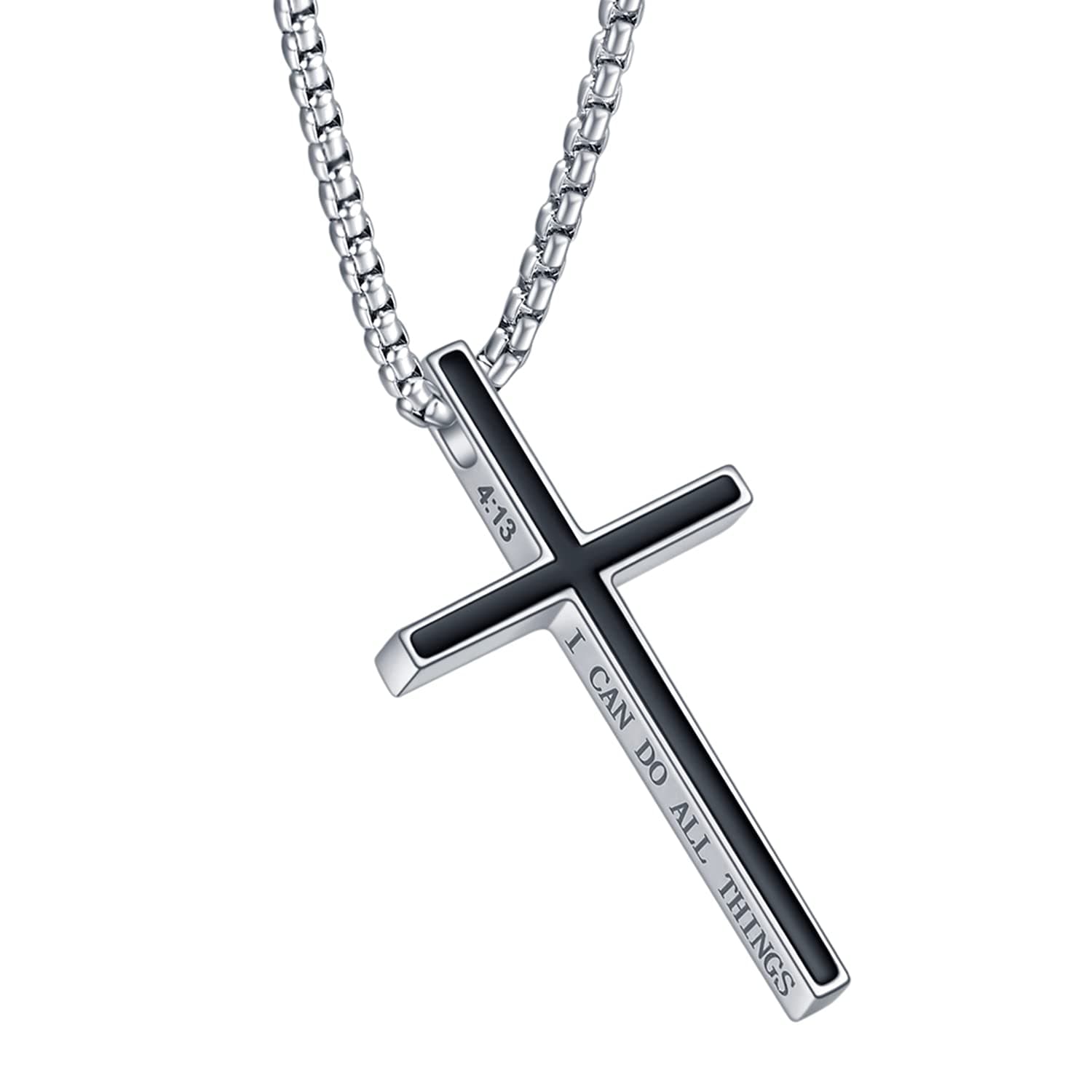 Rnivida Philippians 4:13 "I CAN DO ALL THINGS" Bible Verse Pendant Necklace