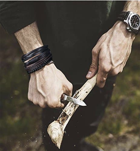 24-Piece Woven Leather Bracelet Set for Men and Women