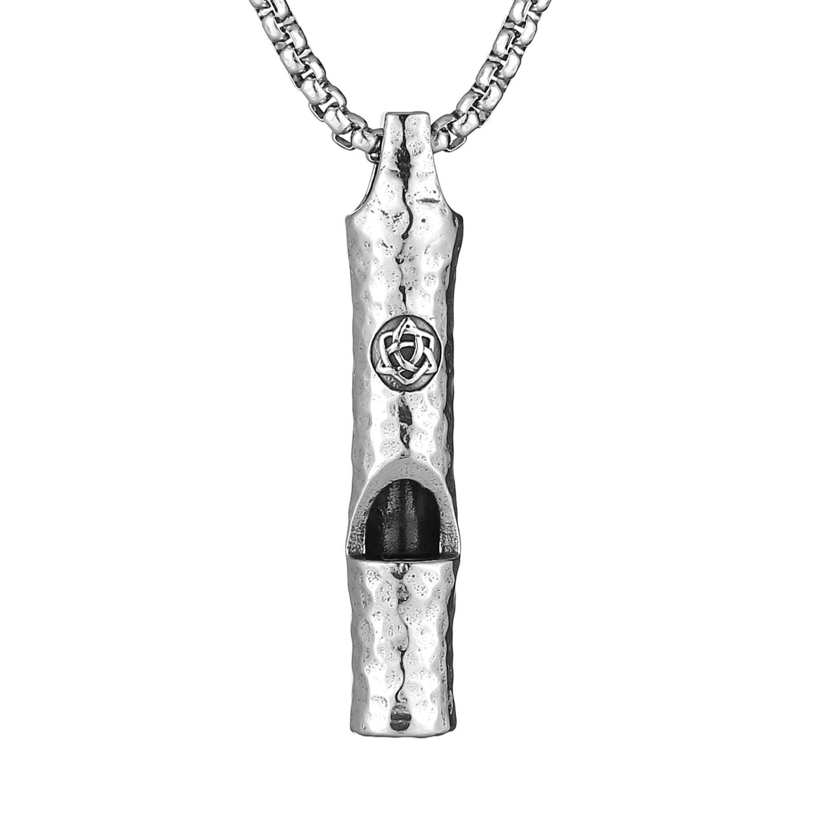 HZMAN Retro Gothic Wolf Whistle Necklace for Adults Outdoor Survival and Dog Training