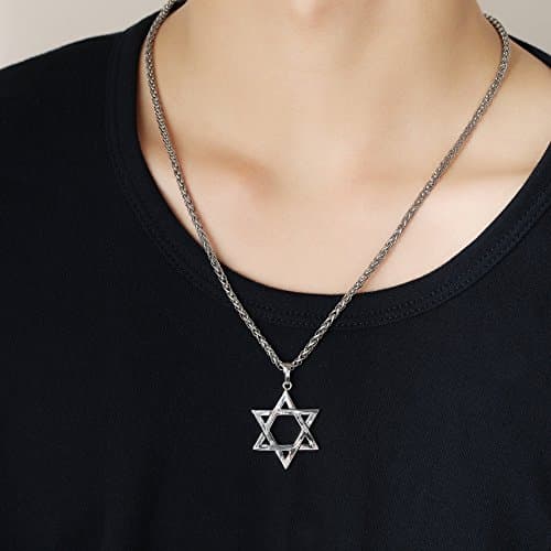 Reizteko Silver Star of David Pendant Necklace Israel Jewelry