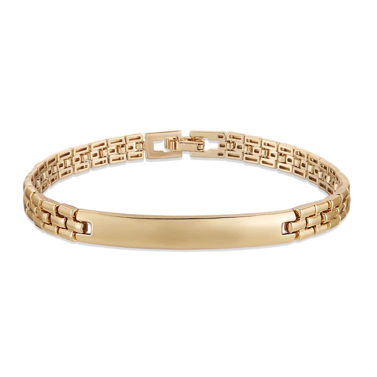 Minimalist 14K Gold Plated Link Bracelet for Women and Men