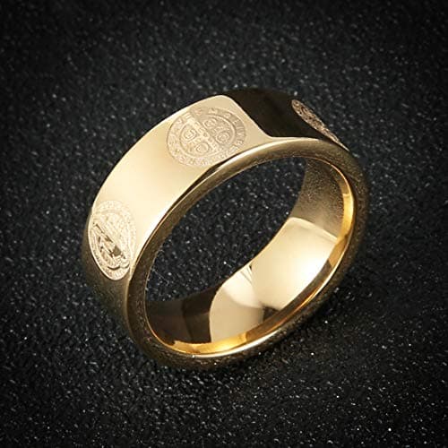 St Benedict Exorcism Ring for Men Boy