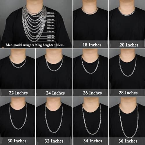 Monily Figaro Chain Necklace: Stainless Steel Real Gold Plated Jewelry for Men & Women