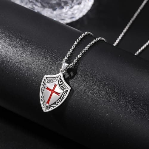 LES OSEWA Sterling Silver Celtic Cross Necklace for Men & Women Christian Jewelry