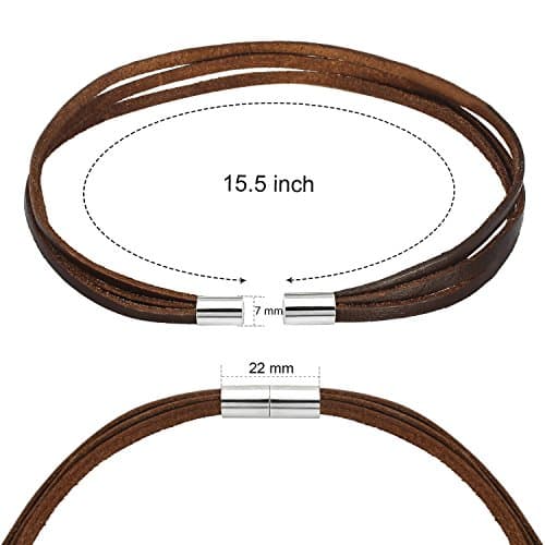 JEWELRIESHOP Monotone Rough Finish Genuine Leather Wrap Bracelet