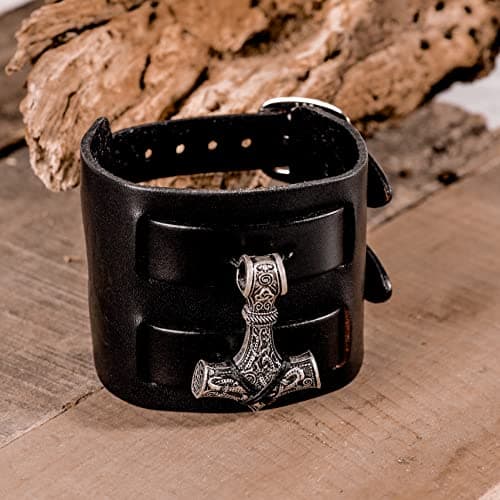 HAQUIL Norse Mjolnir Pendant Viking Bracelet for Men