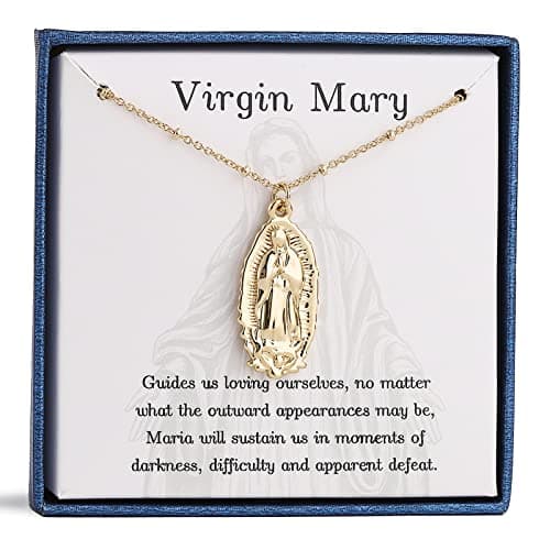Ascona Virgin Mary Gold/Silver Pendant Necklace for Women