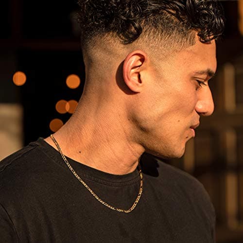 4mm Figaro Chain Necklace 24k Gold Plated for Men, Women, & Teens by LIFETIME JEWELRY