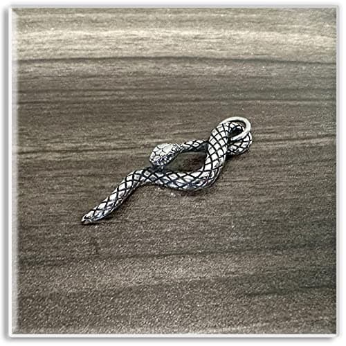 Xusamss Punk Rock Stainless Steel Animal Snake Pendant Necklace