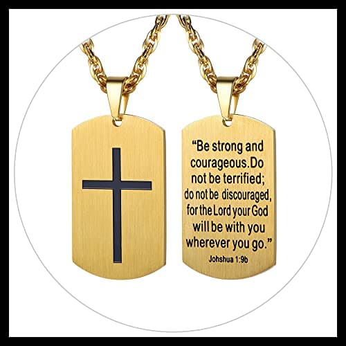 PROSTEEL Stainless Steel Cross Jewelry Dog Tags Pendant