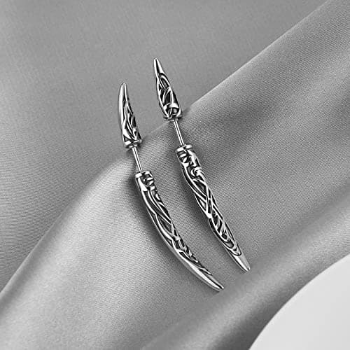 Stainless Steel Spike Stud Earrings for Men and Women