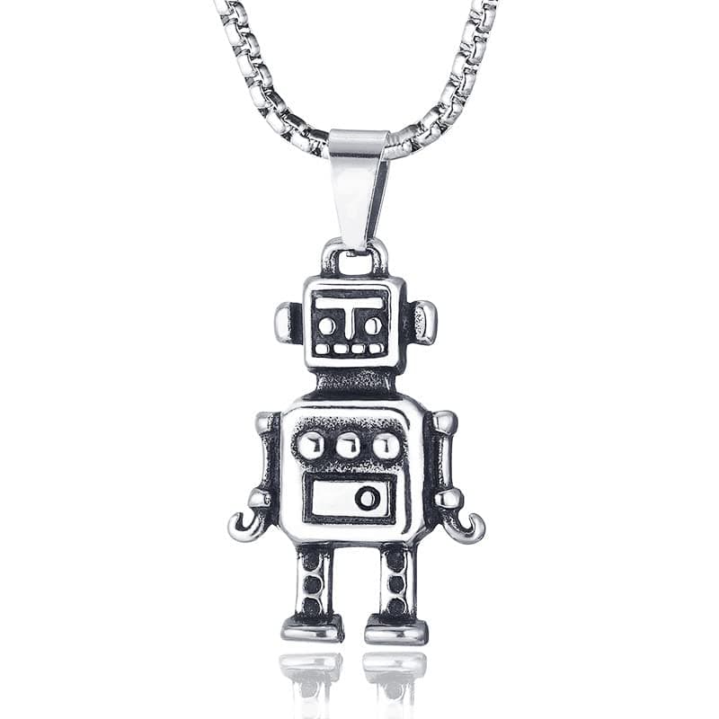 Stainless Steel Square Pearl Chain Punk Necklaces for Men