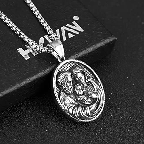 Christian Necklace featuring Virgin Mary, Jesus, and St. Joseph - Men and Women Gift