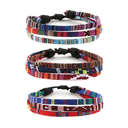 HZMAN Mix 6 Ethnic Bracelets for Men and Women