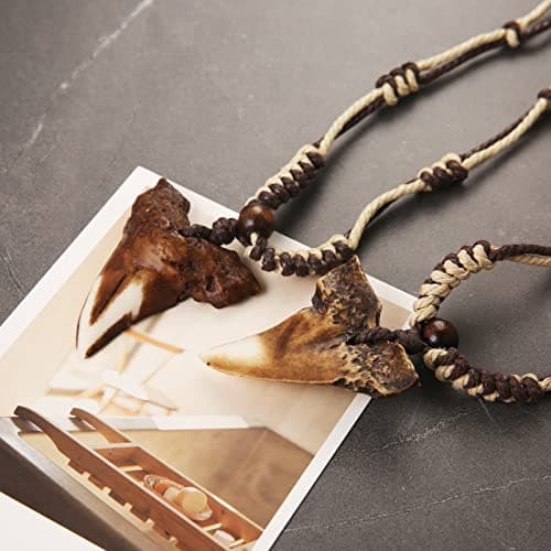 HZMAN Hawaiian Shark Teeth Pendant - Surf Style Resin Necklace