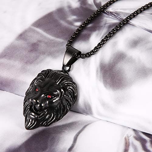 Stainless Steel Lion King Pendant Necklace for Men