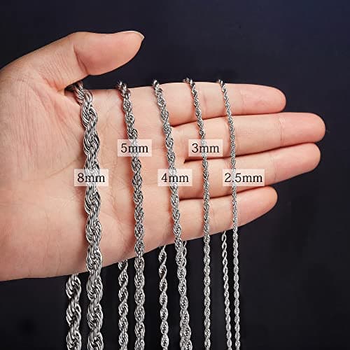 HolyFast Twist Stainless Steel Necklace for Men & Women