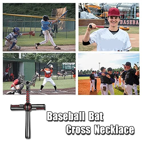 Personalized Baseball Bat Charm Pendant Necklace for Men