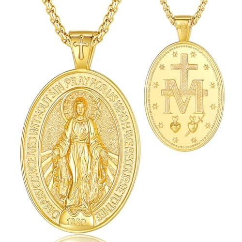 Sterling Silver Religious Necklace for Men and Women