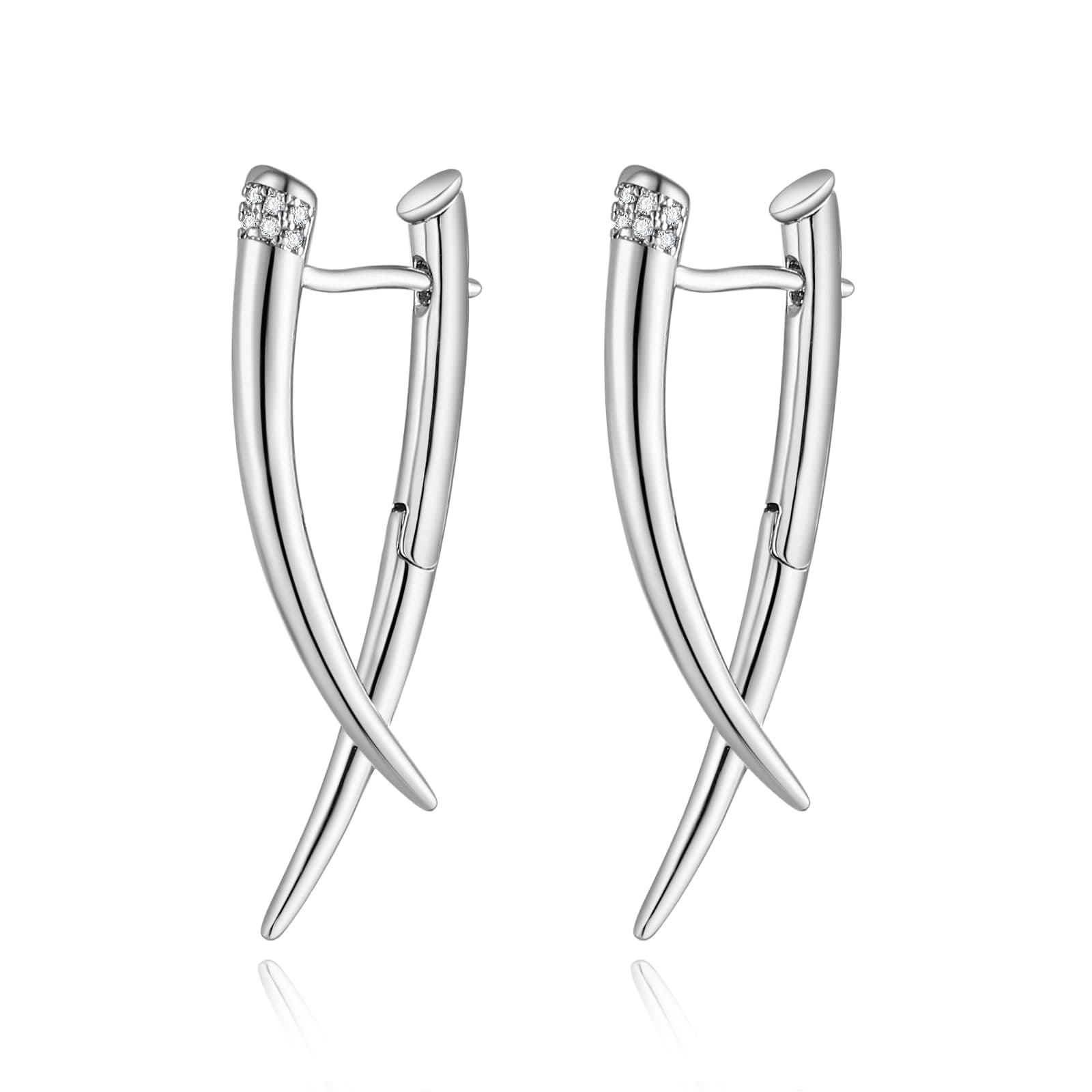 Women's Silver Spike Stud Earring