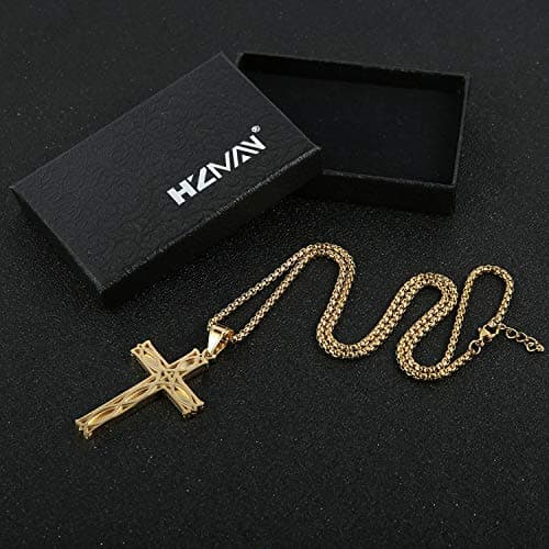 Stainless Steel Infinity Celtic Cross Irish Knot Pendant Necklace