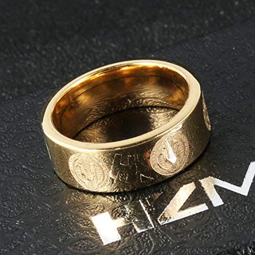 St Benedict Exorcism Ring for Men Boy
