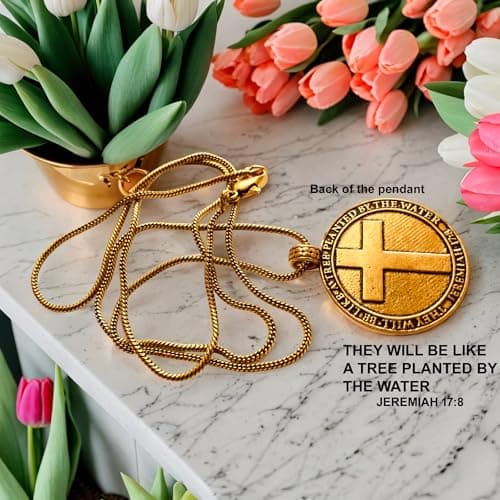 GUAAFA Blessed Lion Pendant Locket Necklaces - Christian Faith Jewelry for Men & Women