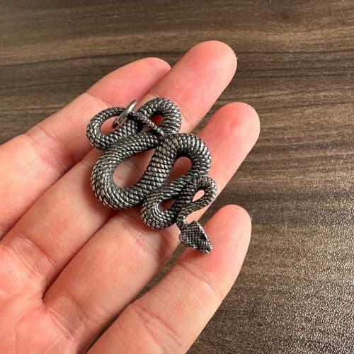 Balaijor Stainless Steel Snake Pendant Necklace