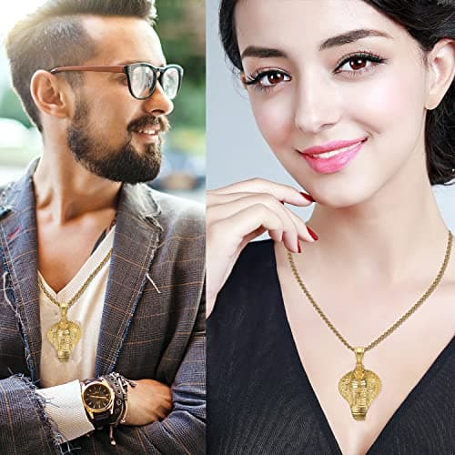 Gothic Snake Pendant Necklace for Men and Women