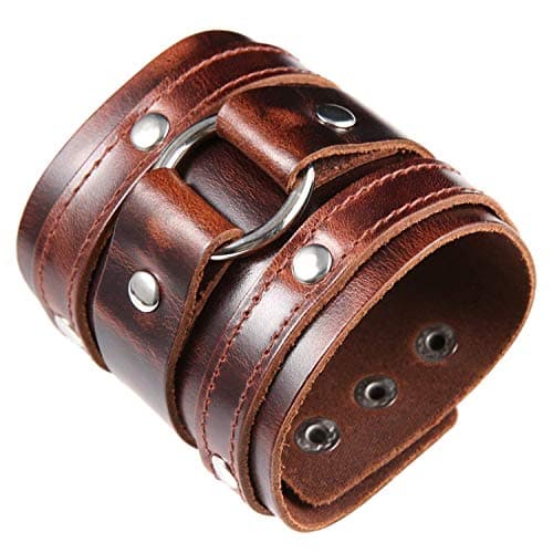 HZMAN Wide Cuff Gothic Punk Rock Wristband