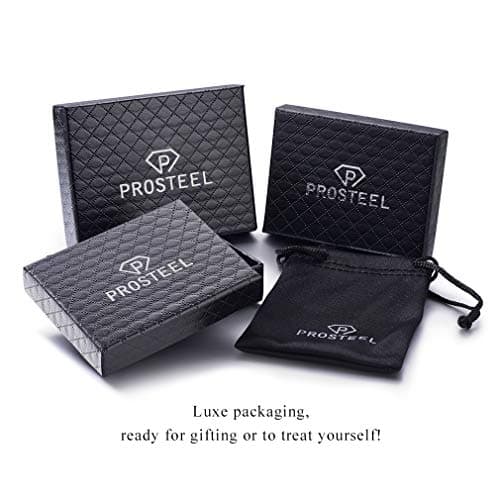 PROSTEEL Personalized Baseball Fan Necklace, Stainless Steel Bat Cross/ Dogtag, Engrave Available, Box Included