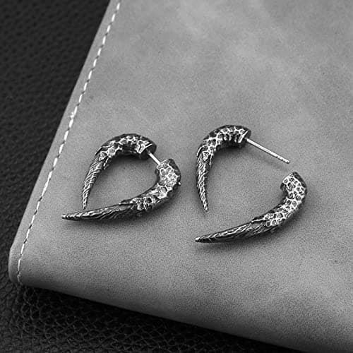 HZMAN Antelope Horn Earrings for Men and Women